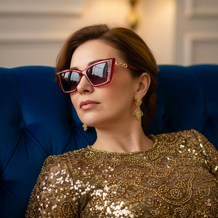 Princess Aghogho in red