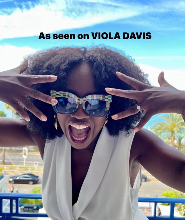 KB multicolor kente sunglasses ‘as seen on Viola Davis’