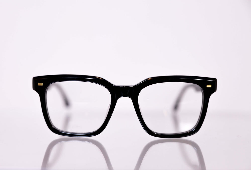 Black tourmaline square eyeglasses