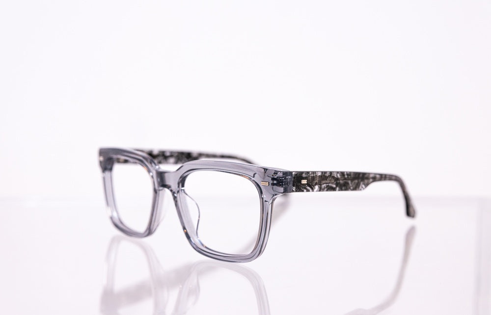 Gray quartz square eyeglasses