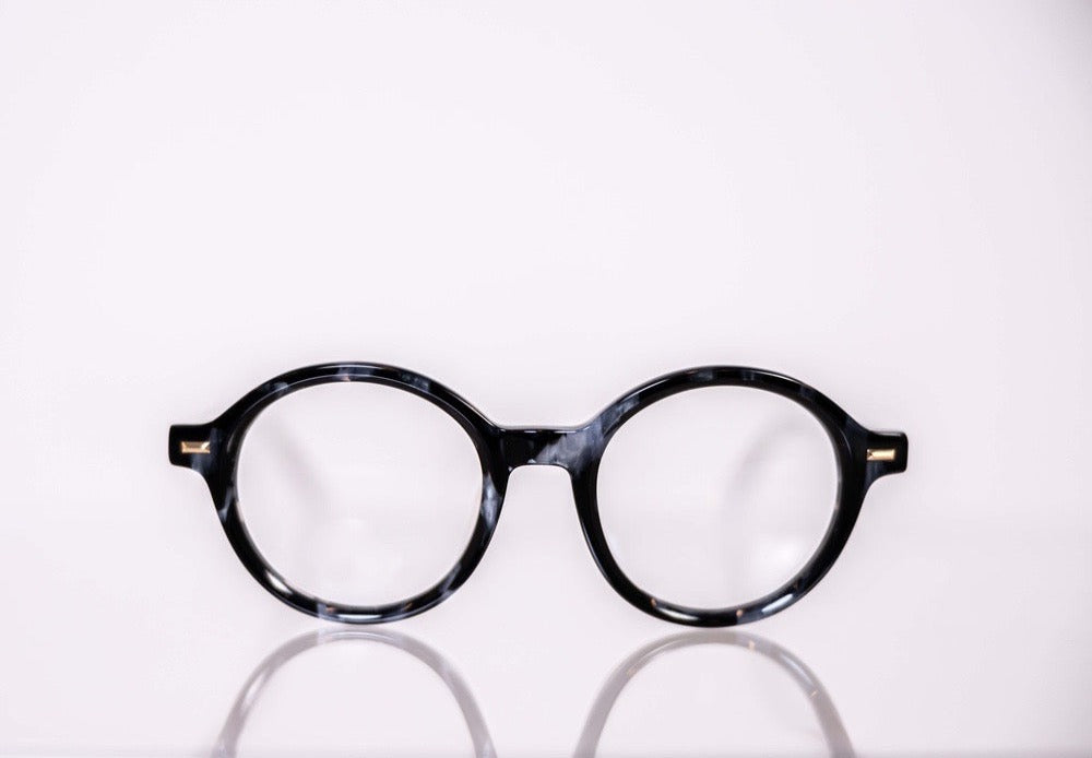 Alexandrite black round eyeglasses