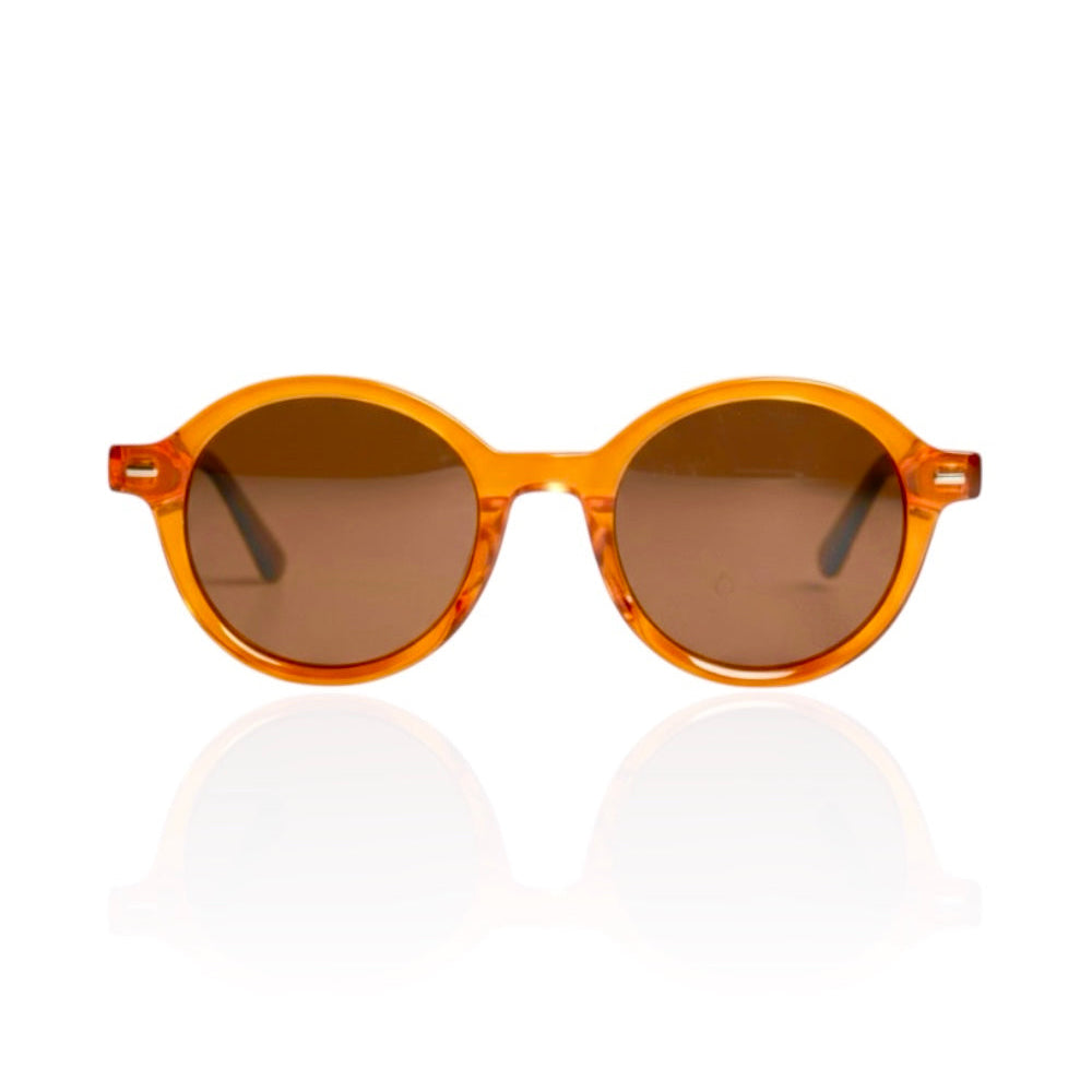 Topaz Orange Round Sunglasses– Tribaleyes