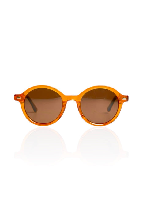 Topaz Orange Round Sunglasses