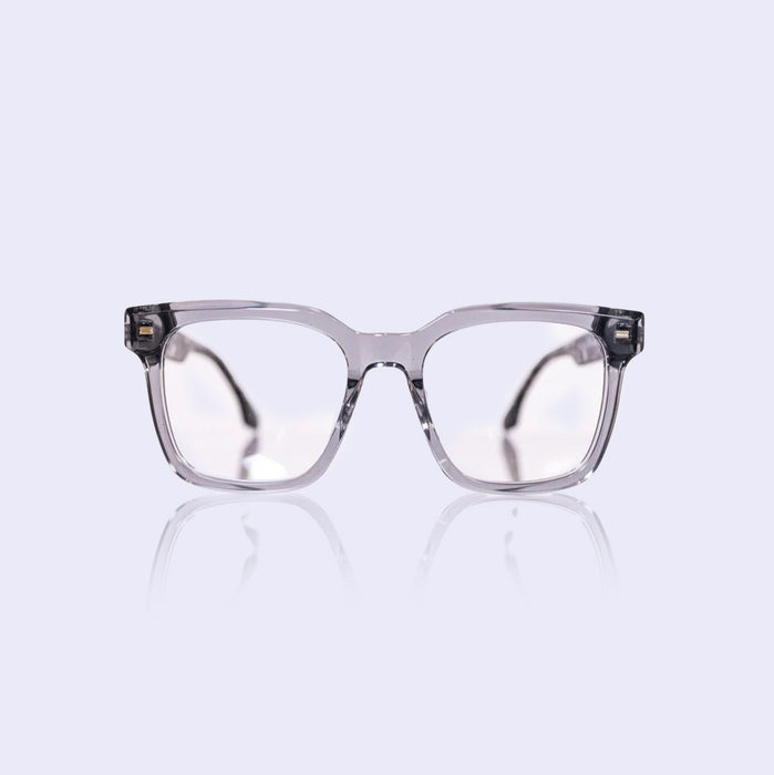 Gray quartz square eyeglasses