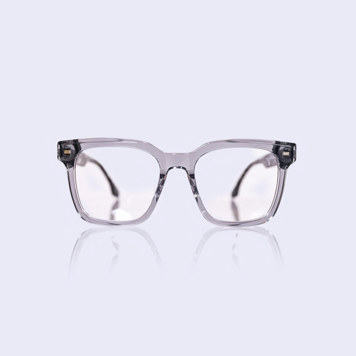 Gray quartz square eyeglasses