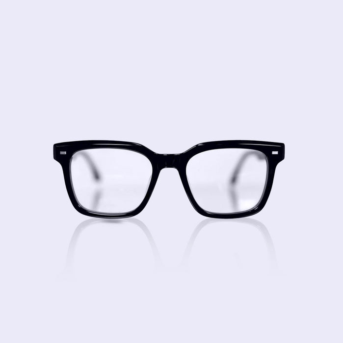 Black tourmaline square eyeglasses