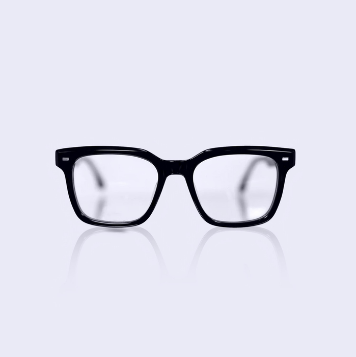 Black tourmaline square eyeglasses