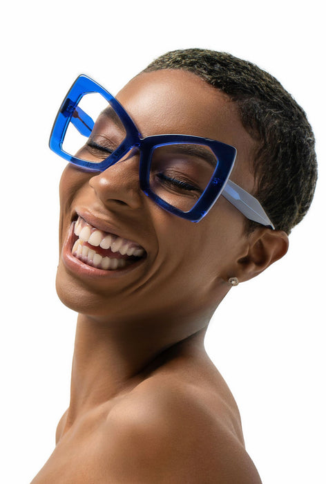 The Wanderer blue eyeglasses